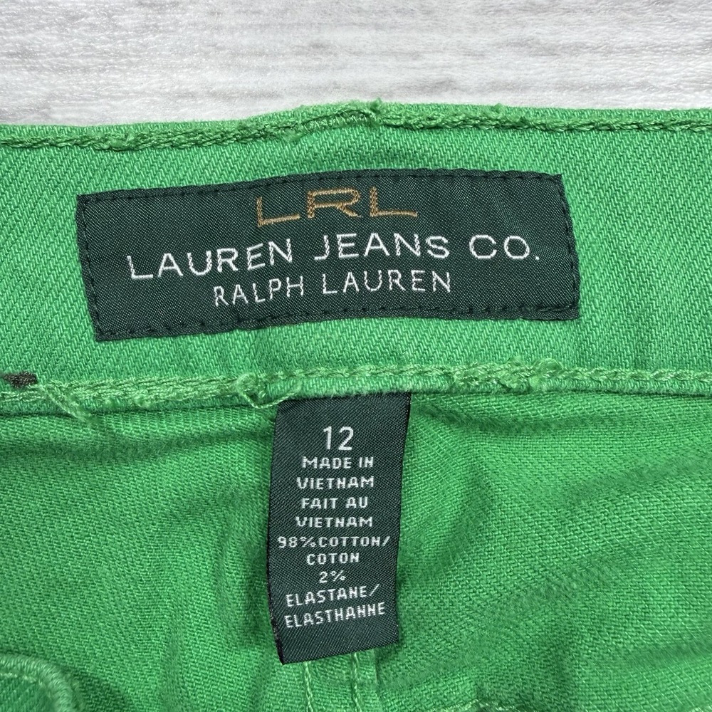 Lauren Ralph Lauren LRL Kelly Green Wash Denim Capri Jeans Women's Size 12 - Picture 2 of 9